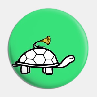 minimal turtle (white) Pin