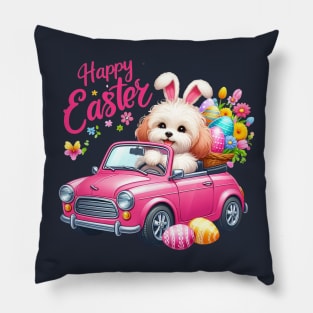 Maltipoo Easter Bunny Pillow