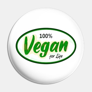 Veganism saves Animals Lives Healthy Green Activist Pin