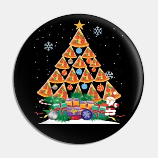 Pizza christmas tree funny pizza lovers christmas gift Pin