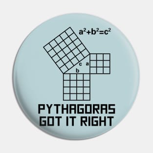 Pythagoras Got It Right Pin