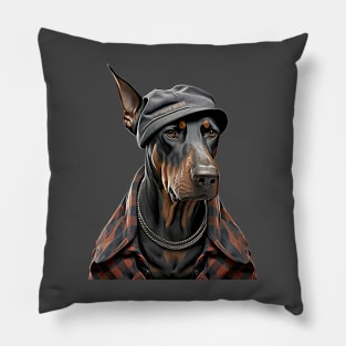 Harlem Style Doberman Pinscher Pillow