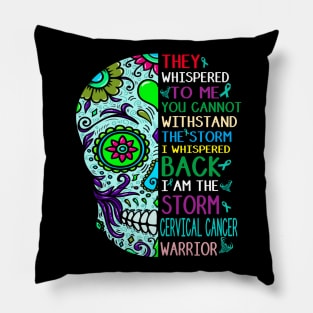 cervical cancer skull warrior i am storm Pillow