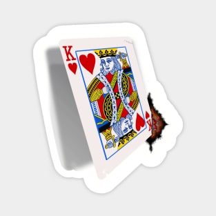 Stabbed King of Hearts Card Magnet