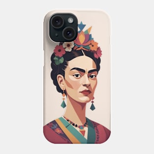 Frida's Eternal Gaze: Illustrated Tribute Phone Case