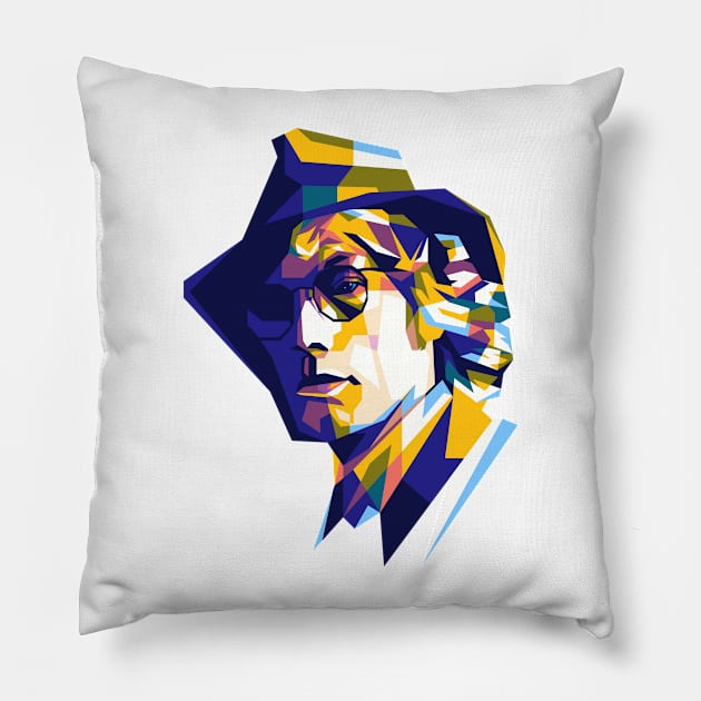 Warren Zevon Pillow by ESENTIAL-AF