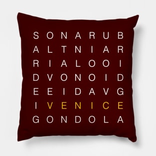 Venice Crossword Pillow