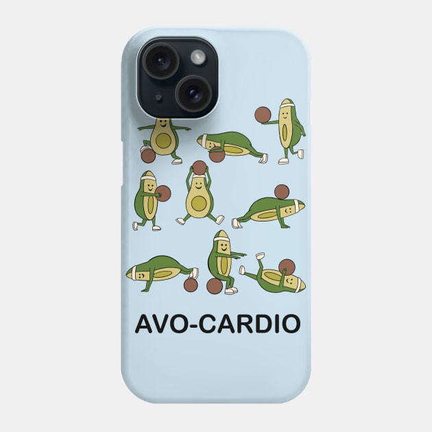 AVOCARDIO Avocado Cardio Funny Vegan Workout Gift Phone Case by basselelkadi