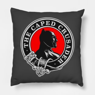 Caped Vigilante Label Pillow