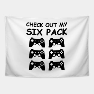 Check Out My Six Pack - Joysticks - Funny Gaming Design Tapestry