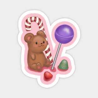 Cute Candy Bear Magnet