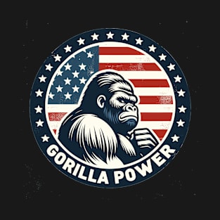 Gorilla Power USA Flag T-Shirt