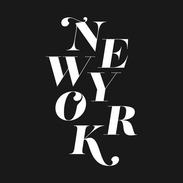 New York Graphic Souvenir Gift with Typography Artwork by Haute Leopard