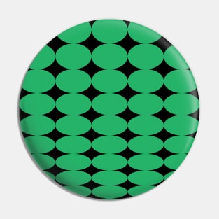 Retro Round Pattern - Green Black Pin