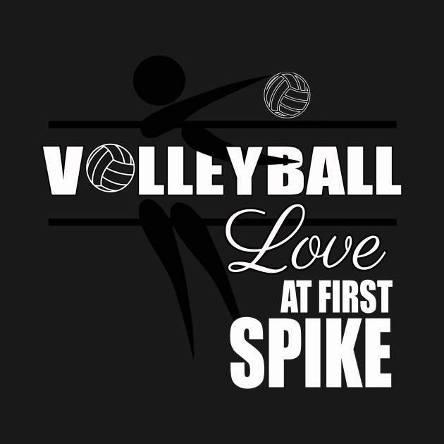 Love at First Spike, Cute Volleyball Gifts by 3QuartersToday