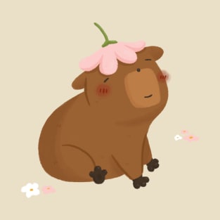 Capybara Flower T-Shirt