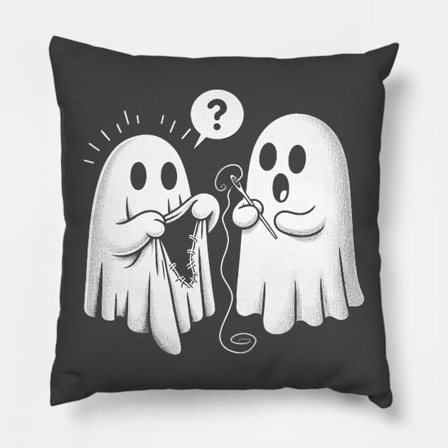 Haunted Tailor Tales Pillow by jarq