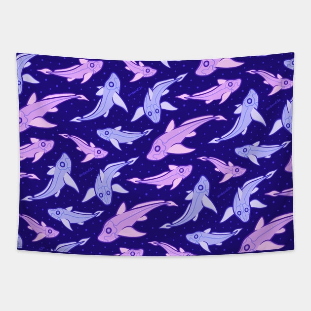 Ghost Sharks Tapestry by macbendig0