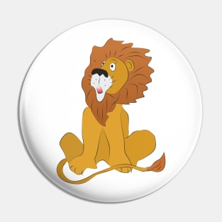 Surprised lion Pin