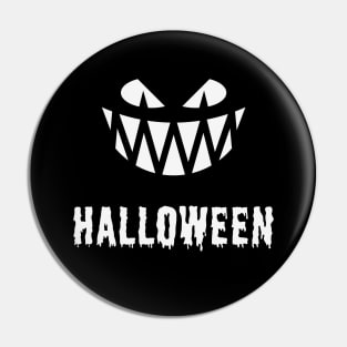 Halloween Fright & Lettering (Jack O’Lantern / Smile / Teeth / White) Pin