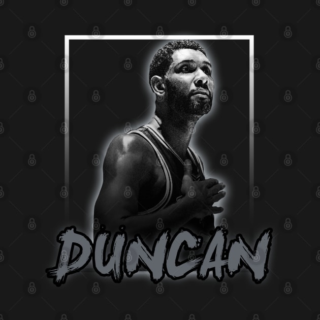 Tim Duncan\\Basketball Legend Vintage Style by Mysimplicity.art