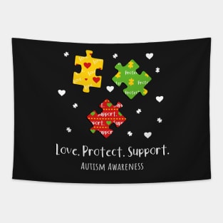 Autism Awareness Puzzles Protect Tapestry