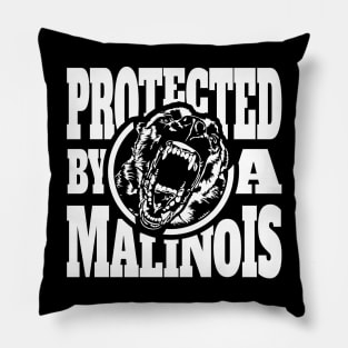 Protected by a Malinois Maligator Belgian Shepherd Pillow