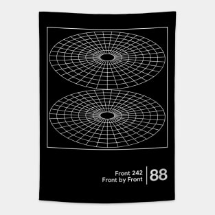 Front By Front / Minimalist Graphic Artwork Design Tapestry