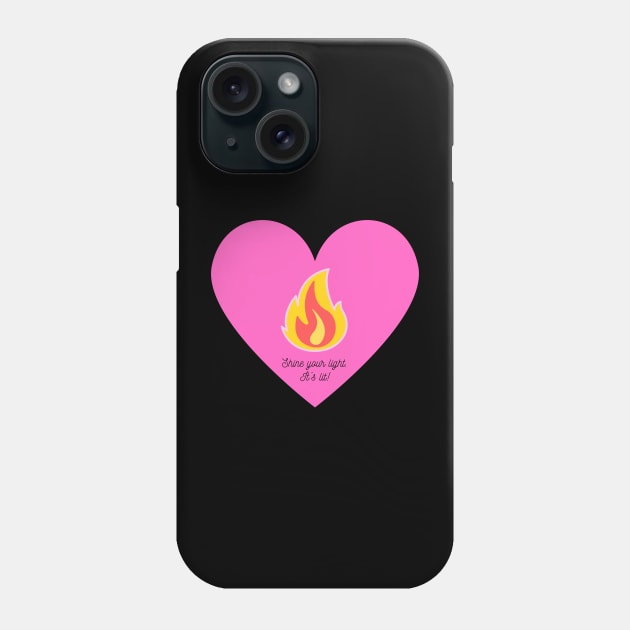 Fire Heart - Pink and Orange Phone Case by Stitch's Puppy Games