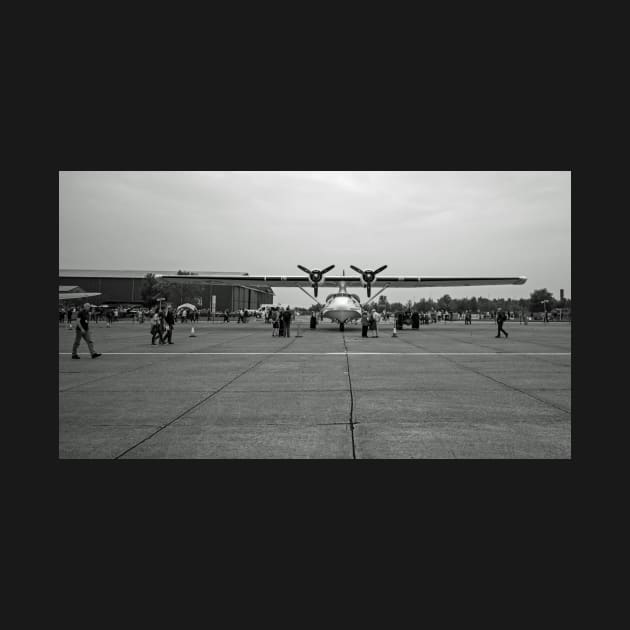 Man walking across consolidated PBY-5A Catalina by fantastic-designs