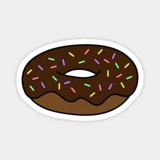 Chocolate Donut with Sprinkles Magnet