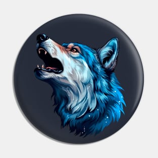 Sky wolf print Pin