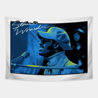 Stevie Wonder Singer Light Blue Tapestry