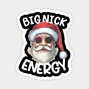 big nick energy, funny vintage santa claus wink christmas Magnet