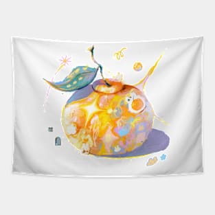 Tangerine Bunny Tapestry