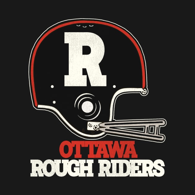 Defunct Ottawa Rough Riders Football Team Helmet by Defunctland