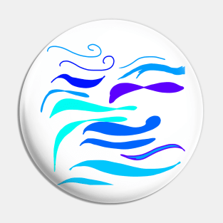 blue water waves beach design Pin