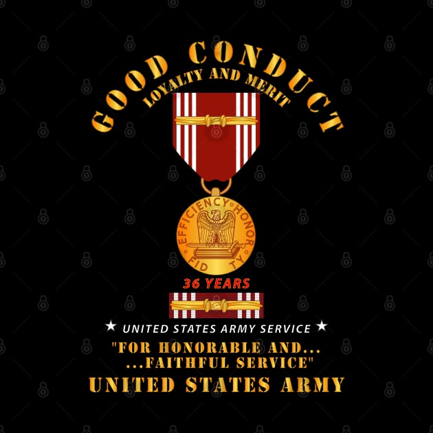 Army - Good Conduct w Medal w Ribbon - 36  Years by twix123844
