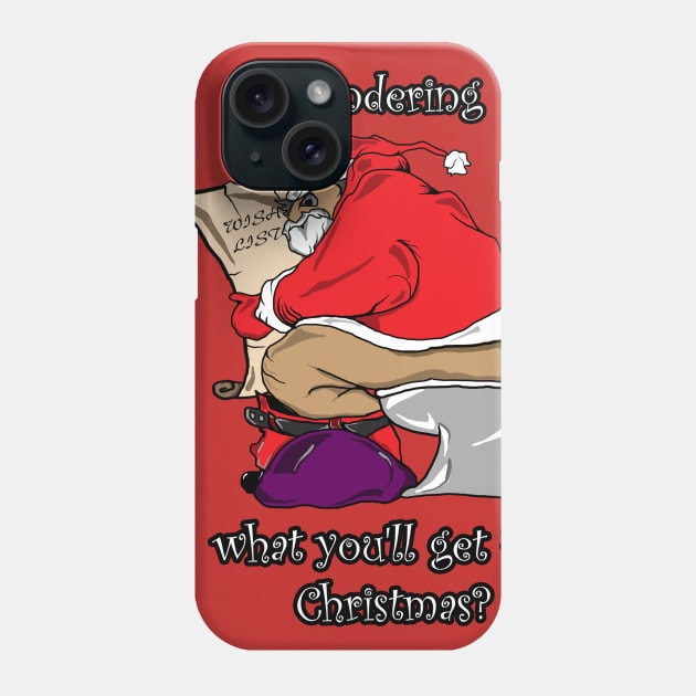 Funny Santa Phone Case by mephobiadesigns