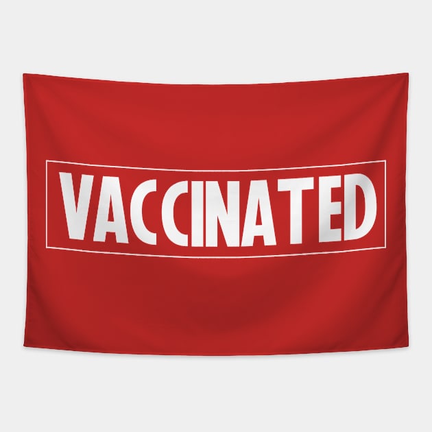 Vaccinated Marvel Logo Tapestry by theramashley