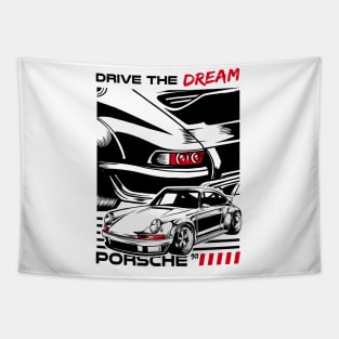 Vintage Porsche 911 Tapestry