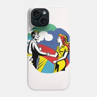 pop city contract now man and woman Phone Case