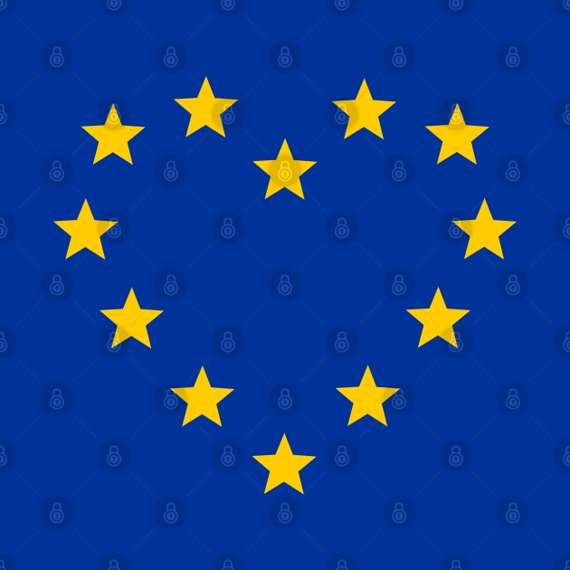 European Union Heart Flag by Historia