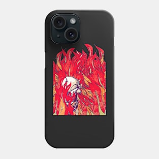 Flaming skull Phone Case
