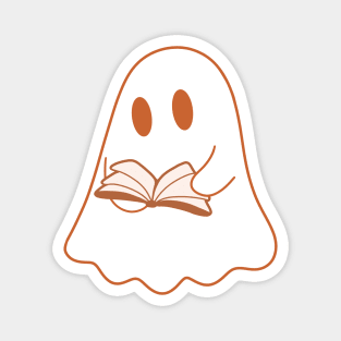 A cute, reading ghost with a book Magnet