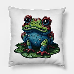 Cartoon colourful toad Pillow