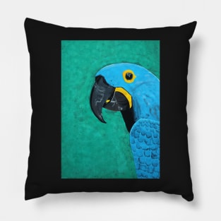 Blue Parrot Pop Art Painting Pillow