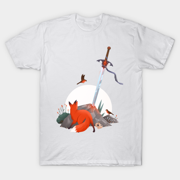 Fox and the Sword - Sword - T-Shirt