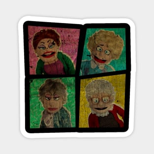 VINTAGE TEXTURE - GOLDEN GIRLS SHOW - A PUPPET PARODY copy Magnet