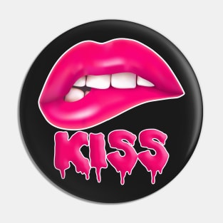 Lips 'Kiss' - Graphic Design Tee Pin